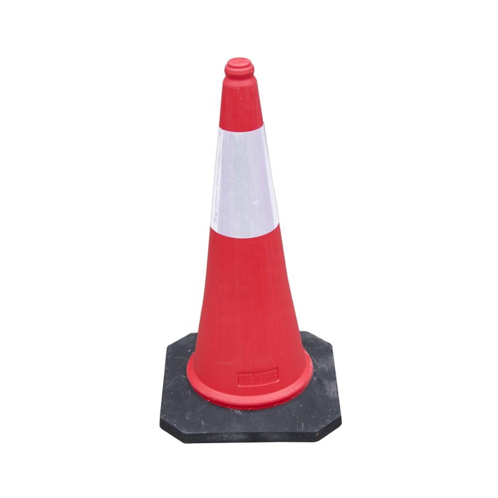 Cono de tráfico de conos de seguridad vial naranja reflectante de Material de goma de plástico de seguridad personalizado de fábrica