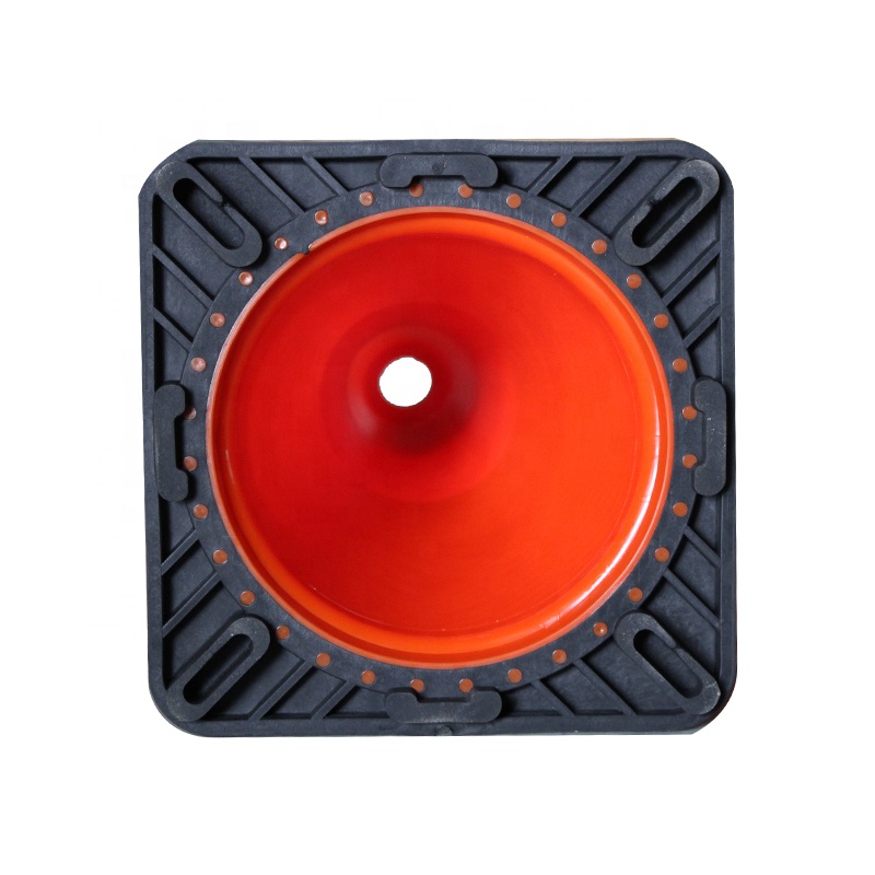 El nuevo cono de tráfico personalizado de carretera roja flexible de seguridad plegable