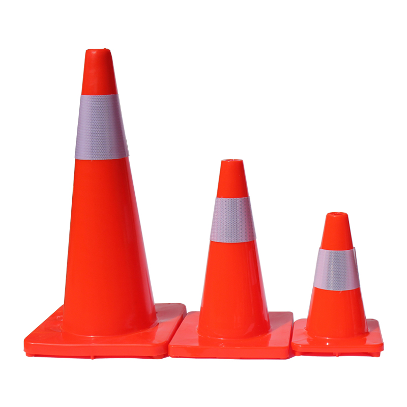 Cono de tráfico de pvc reflectante de advertencia de seguridad vial de 30 cm 45 cm 70 cm